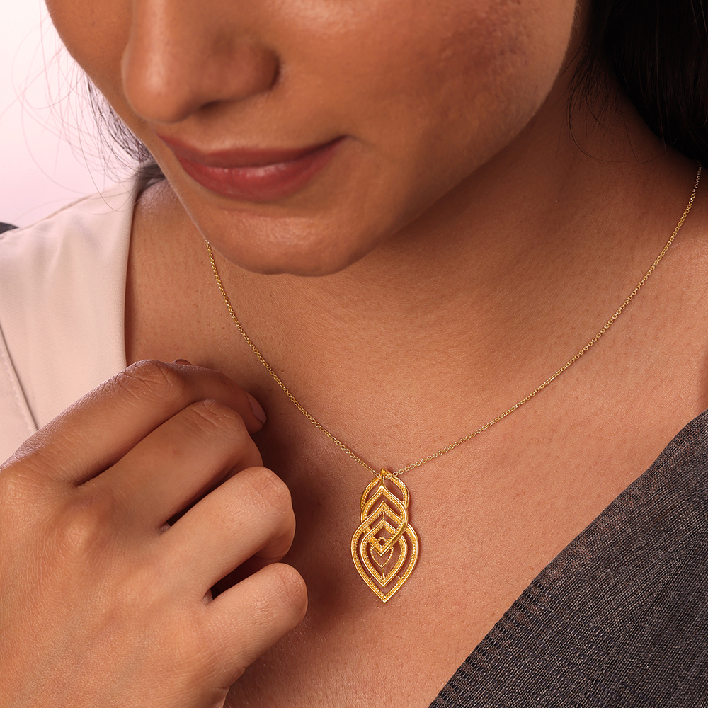 Wild at heart 22KT Gold Pendant,,hi-res thumbnail 2