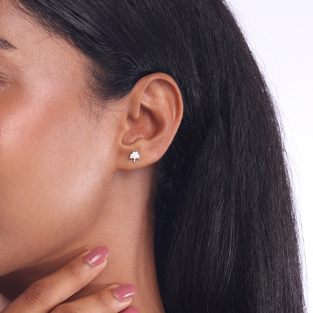 Playful Bloom Silver Earrings,,hi-res thumbnail 2