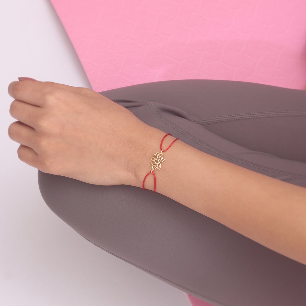 Serene Radiant Lotus Gold Bracelet,,hi-res thumbnail 2
