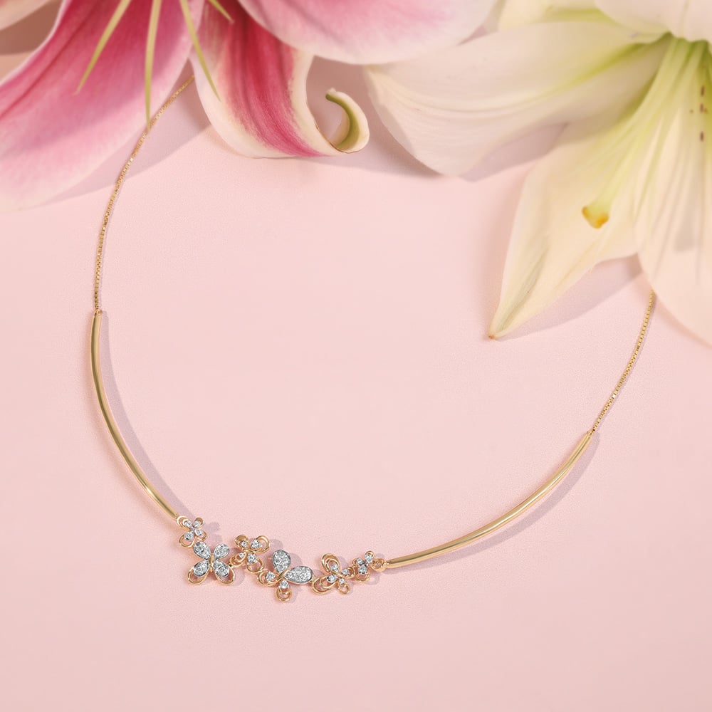 Butterfly Garden Diamond Necklace,,hi-res thumbnail 2