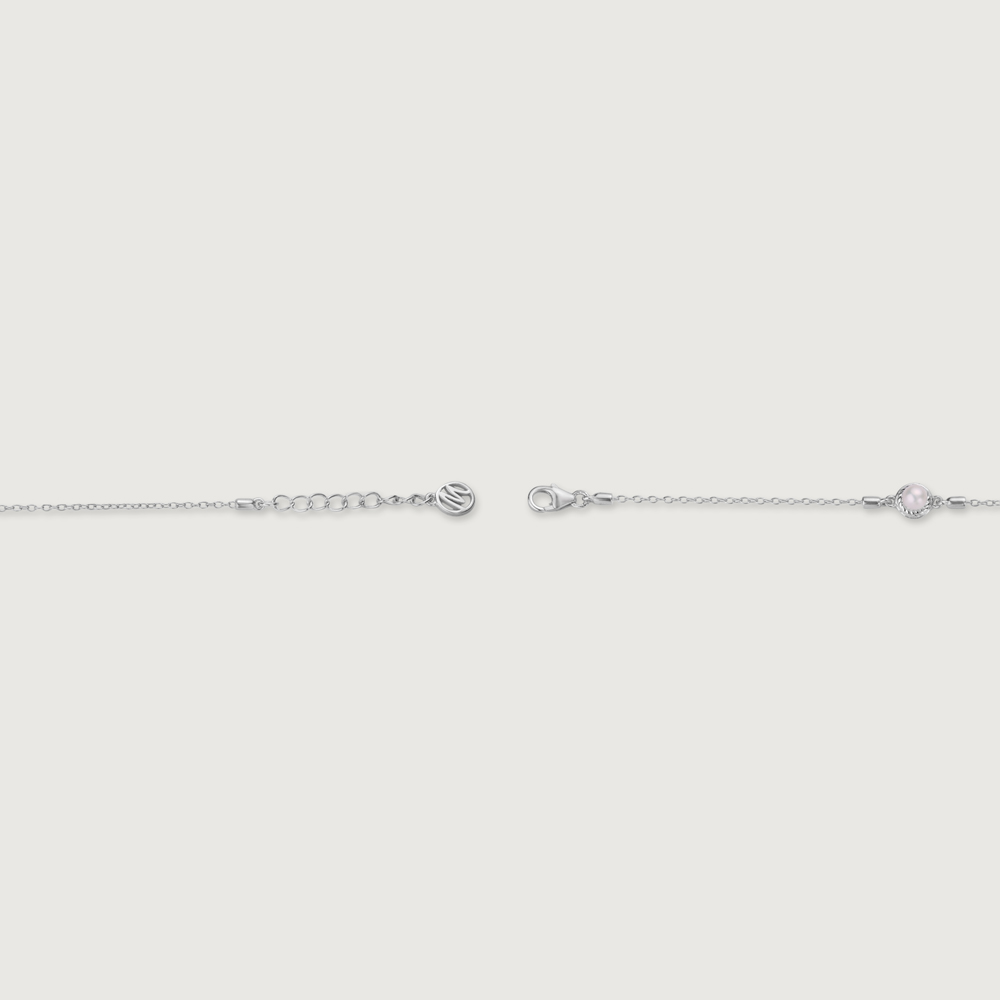 Pearl Kissed Silver Anklet,,hi-res thumbnail 5
