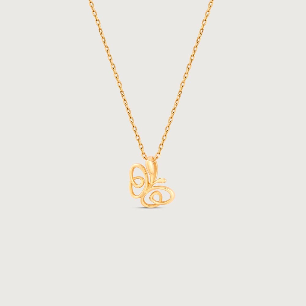 Happy Butterfly Gold Pendant,,hi-res thumbnail 3